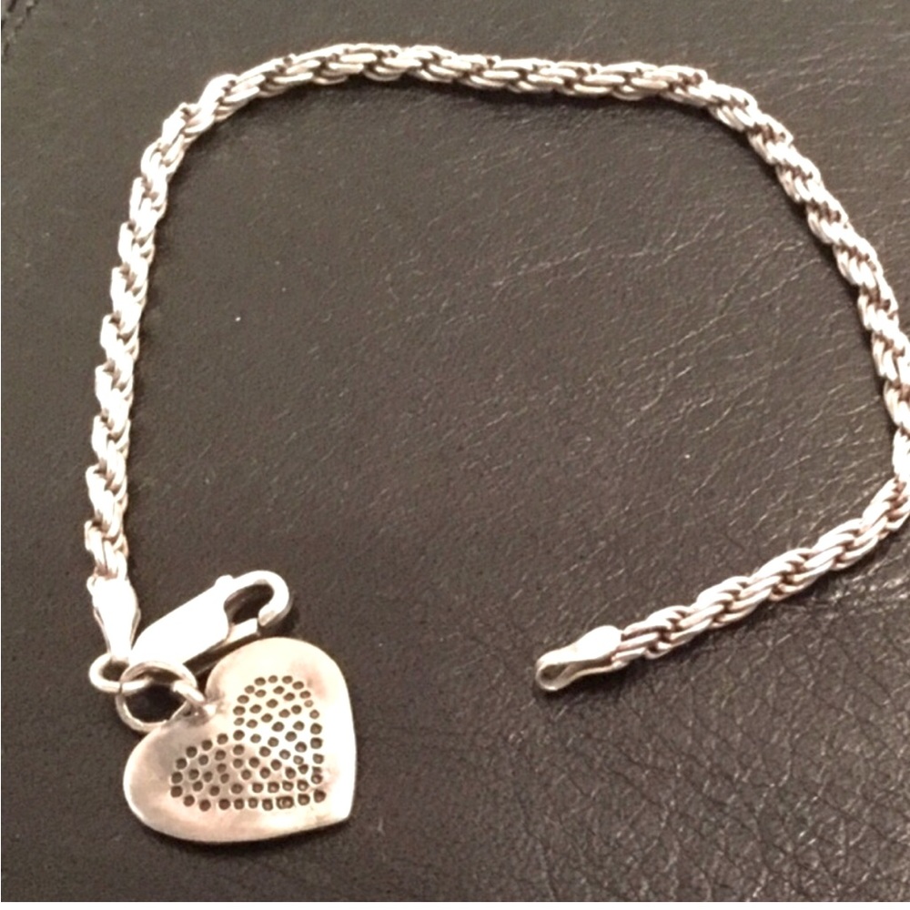 Sterling silver hammered coin bracelet artisan made